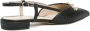 Twinset Woven Slingback Flats Crystal Detail Wo Black Ballet Flats - Thumbnail 4
