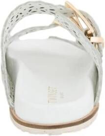 Twinset Witte Laser-Gesneden Leren Hak Sandaal White Dames