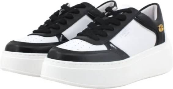 Twinset Witte Leren Platform Sneakers Wit Dames