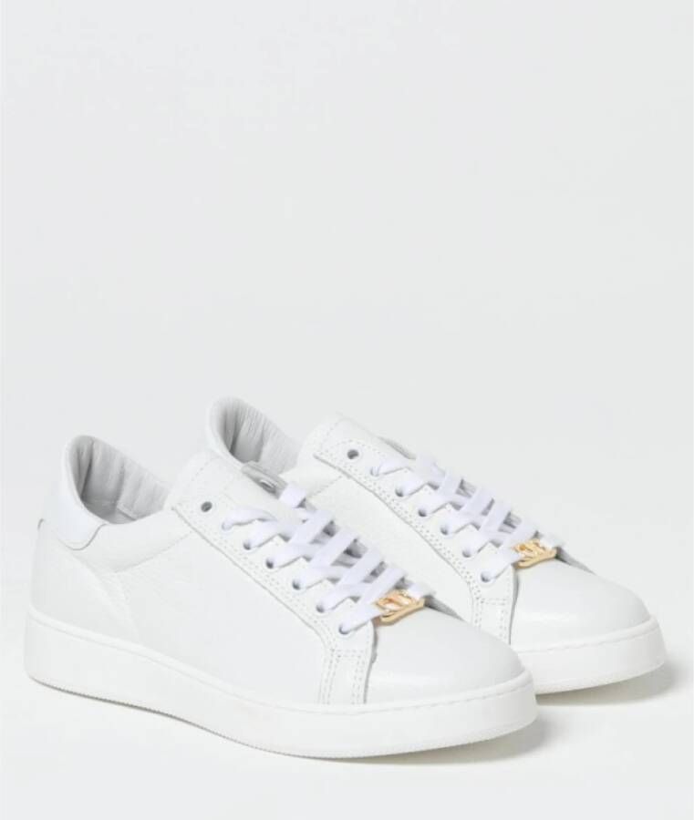 Twinset Witte Leren Sneakers