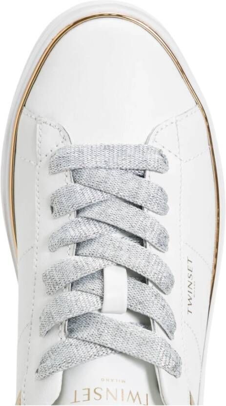 Twinset Witte Logo Sneakers White Dames