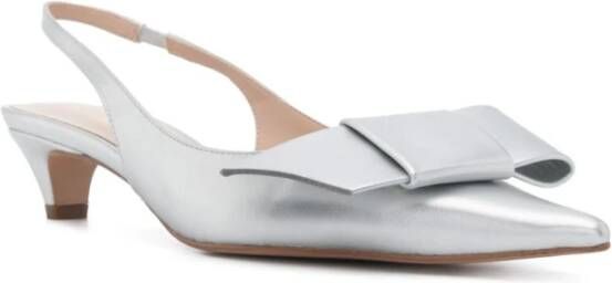 Twinset Zilveren puntige neus kittenhak schoenen Gray Dames