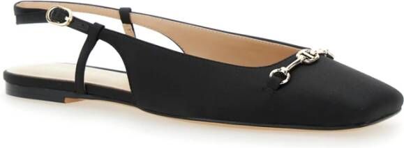 Twinset Zwarte balletflats met vierkante neus Black Dames