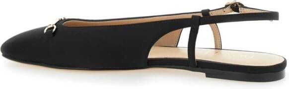 Twinset Zwarte balletflats met vierkante neus Black Dames