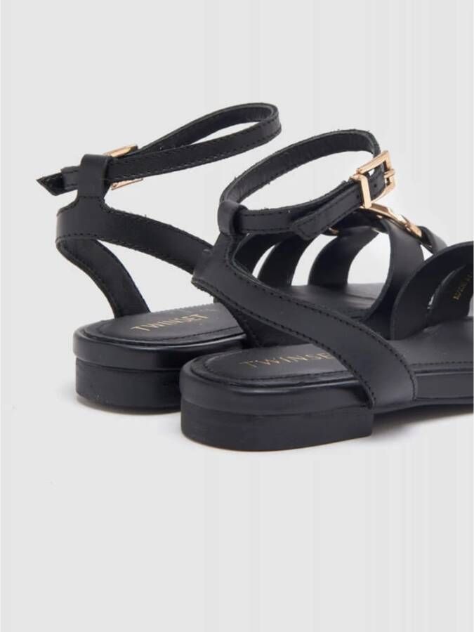 Twinset Zwarte Ciabatta Sandalen