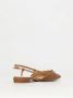 Twinset Zwarte Leren Enkelband Sandalen - Thumbnail 2