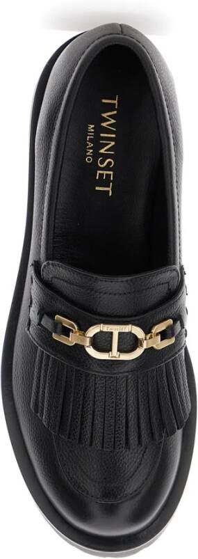 Twinset Zwarte Mocassin Platte Schoenen
