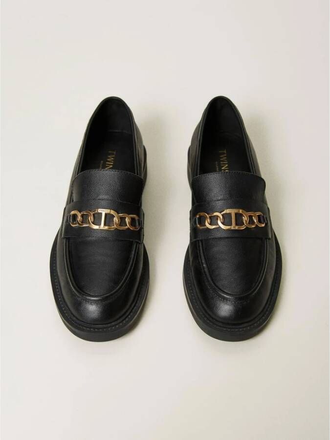 Twinset Zwarte platte schoenen voor dames