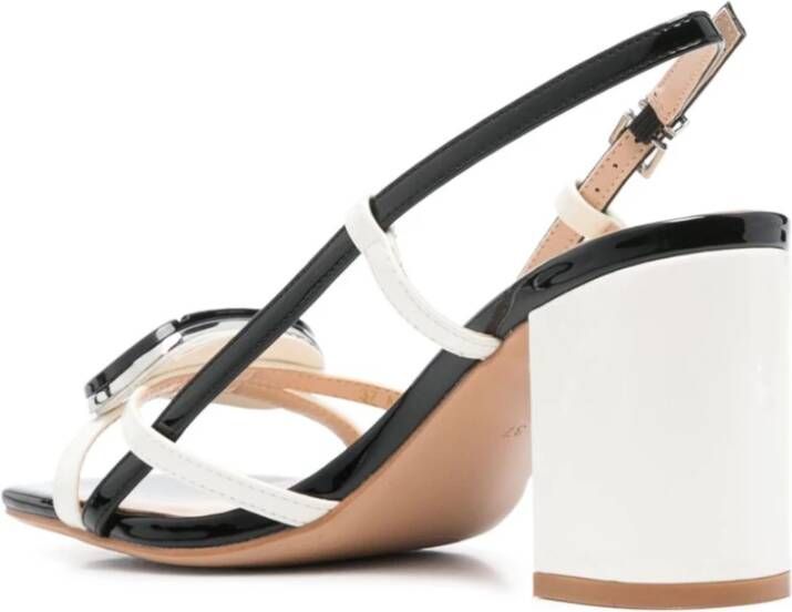 Twinset Zwarte Slingback Sandalen met Middelhoge Hak