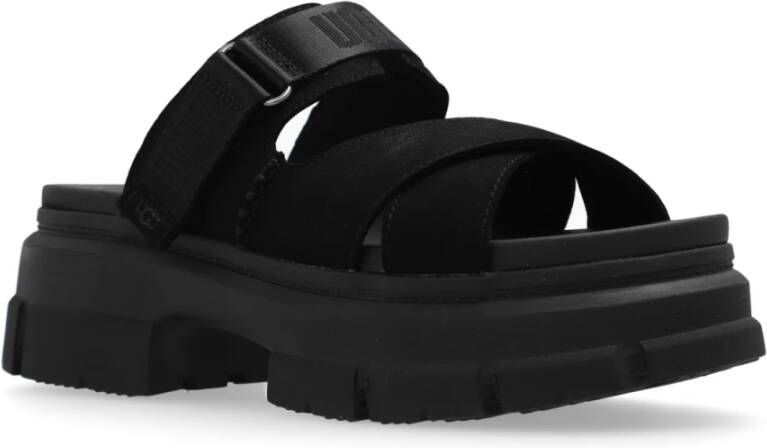 Ugg Ashton platform slides Black Dames