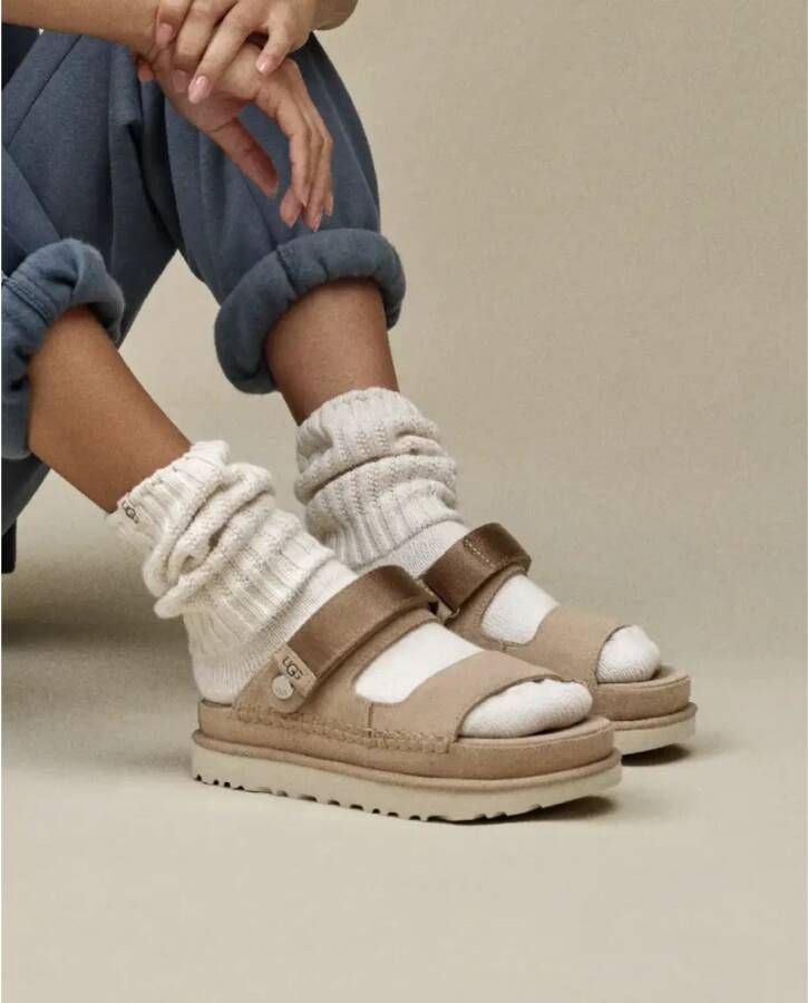 UGG Beige Goldenstar Glide Sandalen
