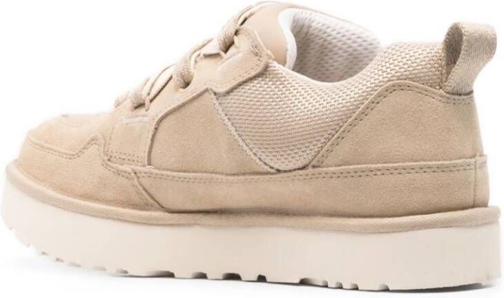 UGG Beige Lowmel Sneakers met Voorsluiting