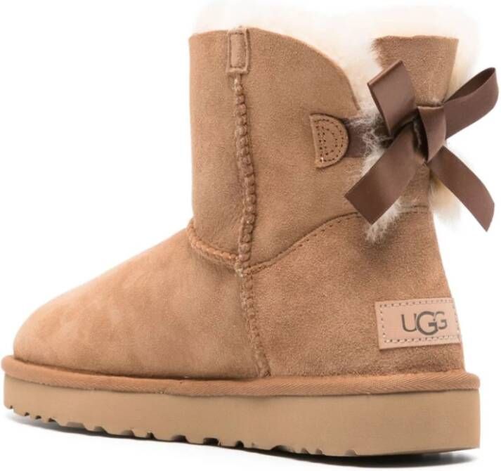 Ugg Beige Mini Bailey Bow II Laarzen Beige Dames