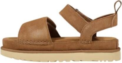 UGG Beige Platform Sandaal met Enkelband