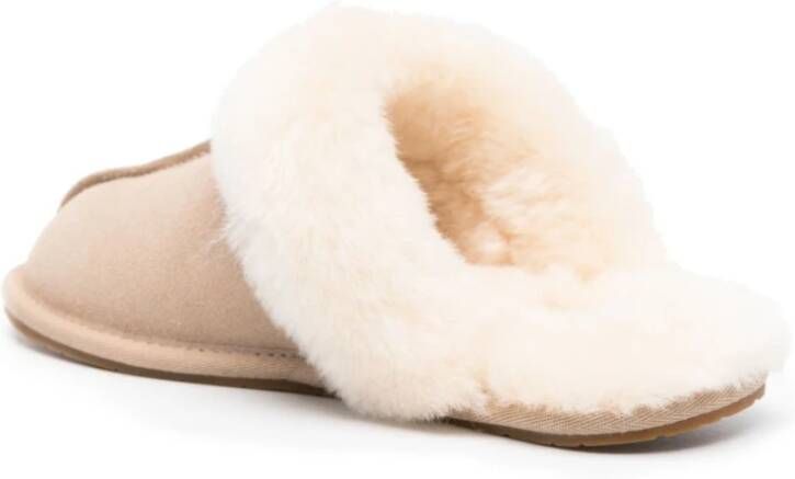 UGG Beige Sandalen met Schapenvacht Binnenzool