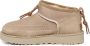 Ugg Beige Schapenvachtlaarzen met Asymmetrische Bovenrand Beige Dames - Thumbnail 4