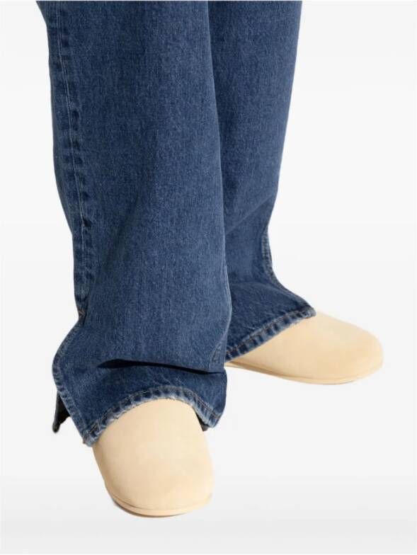 UGG Beige Suède Leren Platte Sandalen