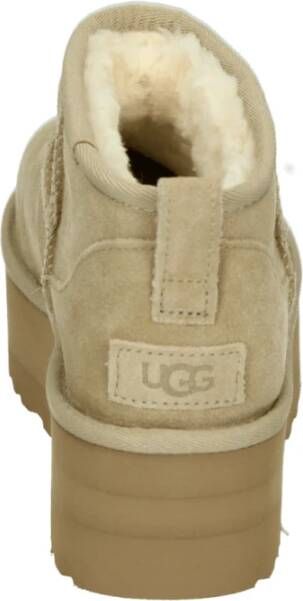 UGG Beige Suède Platform Laarzen
