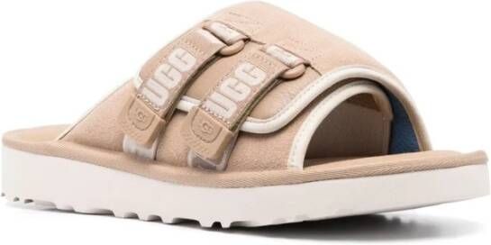 Ugg Beige Suède Sandalen met Klittenbandsluiting Beige Heren