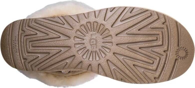 Ugg Beige Warme Enkellaarzen voor Vrouwen Beige Dames