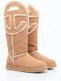 Ugg Logo Laarzen in Biscuit Suede Brown Dames - Thumbnail 3