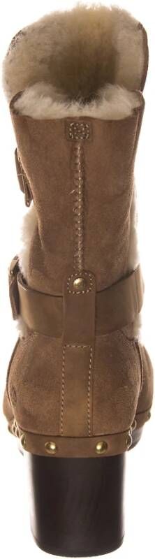 Ugg Bruine suède dameslaarzen met verstelbare bandjes en decoratieve studs Bruin Dames