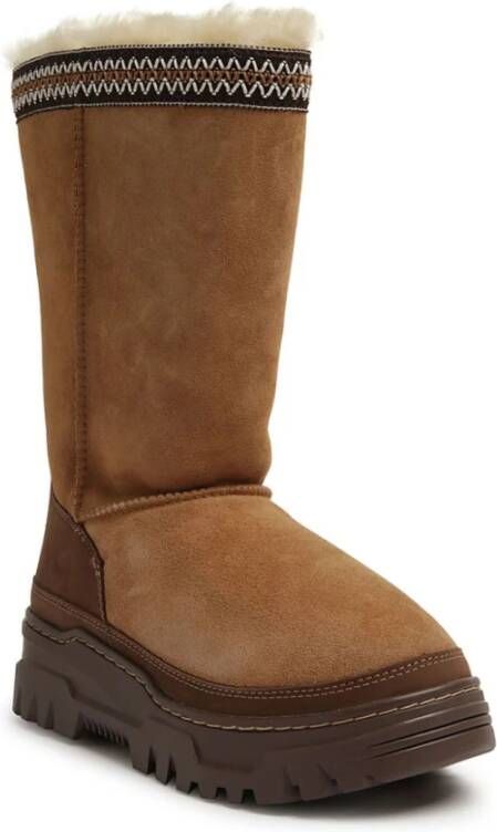 Ugg Bruine Enkellaarsjes Brown Dames