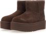 UGG Vachtlaarzen Dames W Classic Mini Platform Maat: 41 Materiaal: Suède Kleur: Bruin - Thumbnail 5