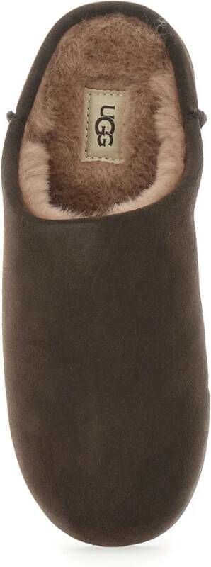 UGG Bruine Shearling Muiltjes met Logodetail
