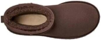 Ugg Bruine Suède Enkellaarzen Premium Afwerking Brown Dames