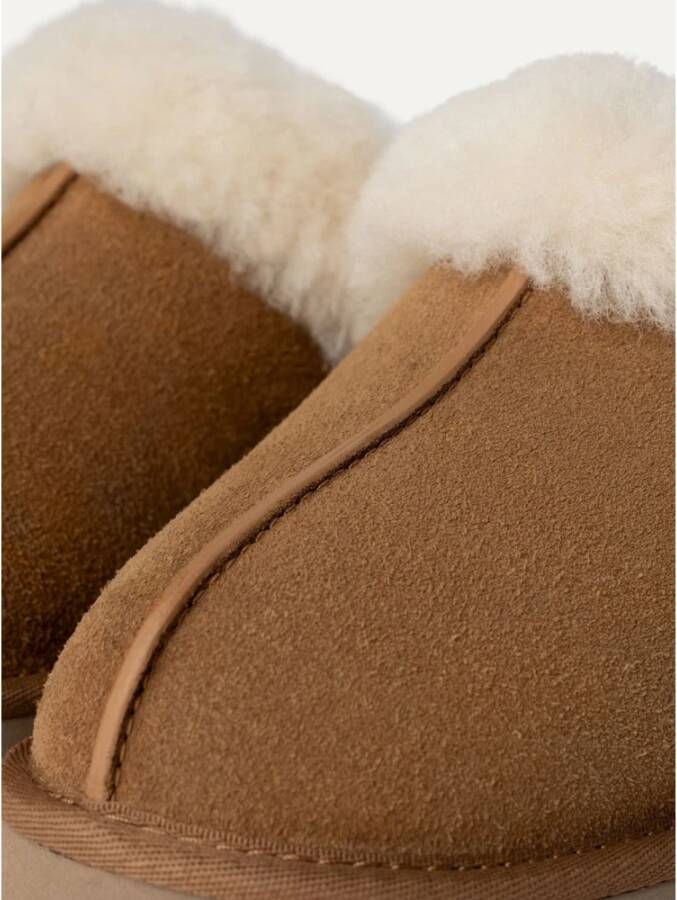 Ugg Bruine Suède Plateau Sandalen Brown Dames