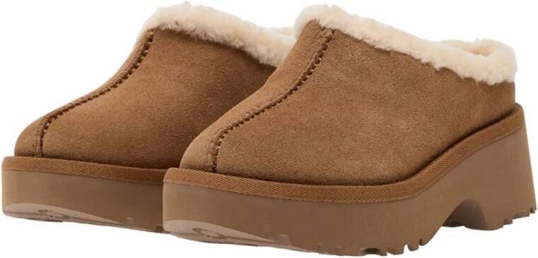 Ugg Casual Kameel Leren Klomp Brown Dames