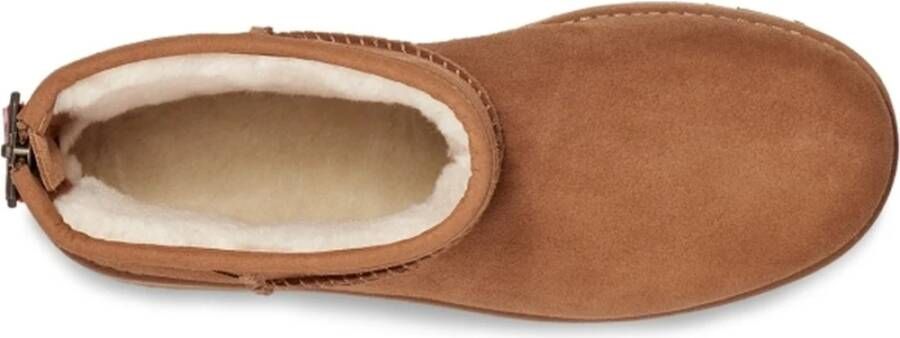 Ugg classic mini logo zip booties Bruin Dames