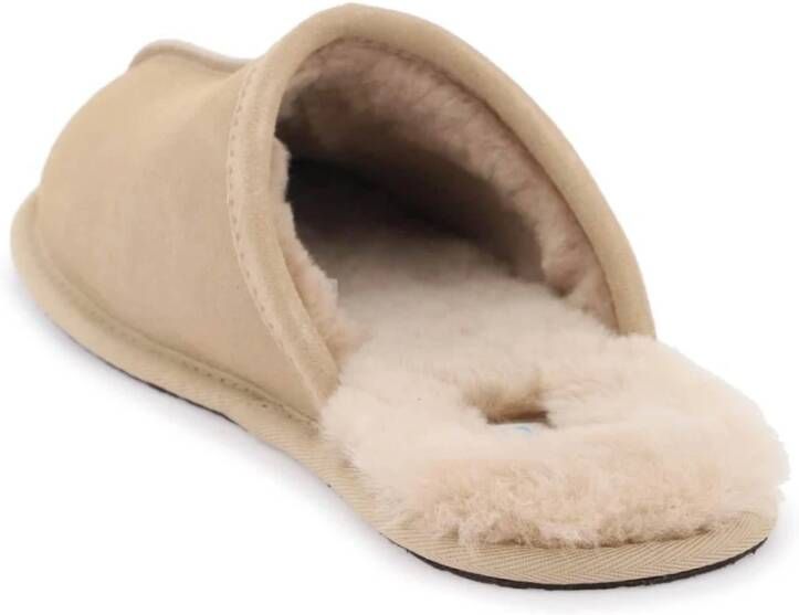 Ugg Comfortabele Leren Slides Beige Heren