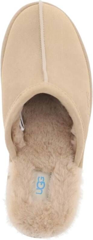 Ugg Comfortabele Leren Slides Beige Heren