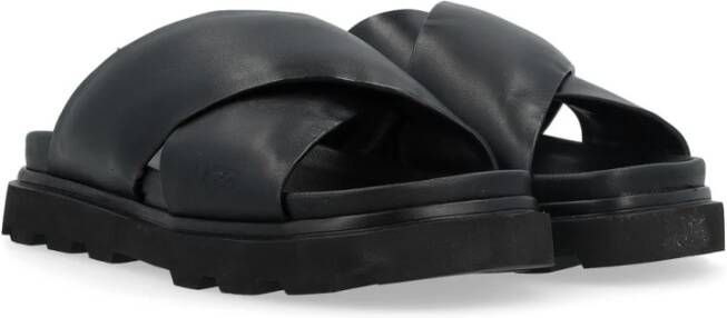 Ugg Crossband Zwarte Sandalen Black Dames