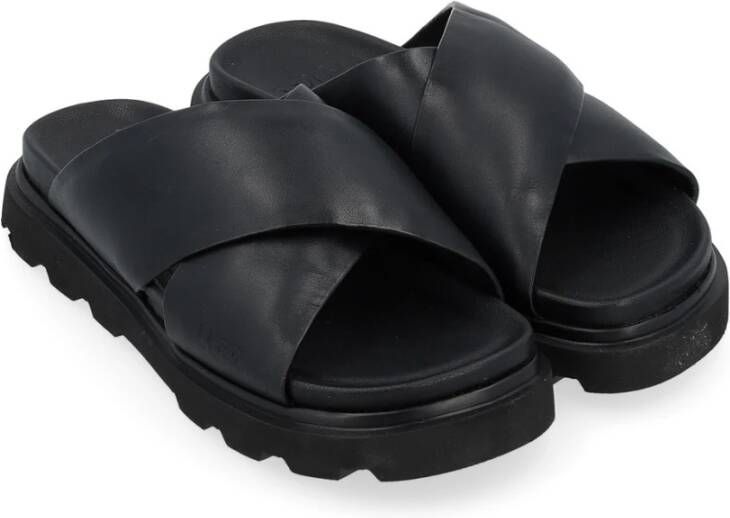 Ugg Crossband Zwarte Sandalen Black Dames