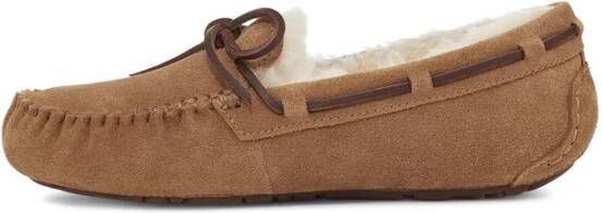 UGG Pantoffels Dames Sloffen Instappers Suède Harde zool Dichte hiel 1107949 Cognac - Foto 13