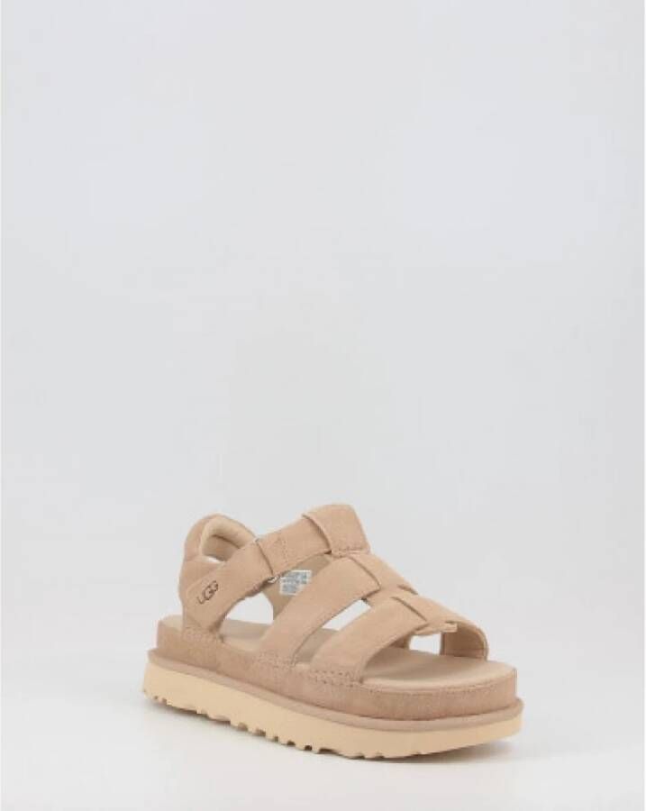 Ugg Flat Sandals Beige Dames