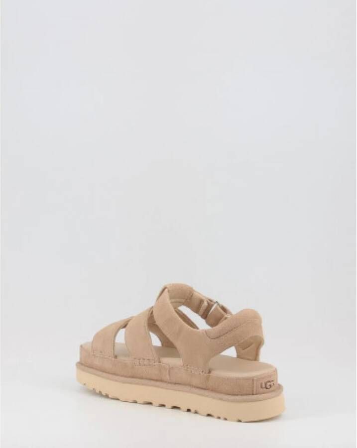 Ugg Flat Sandals Beige Dames