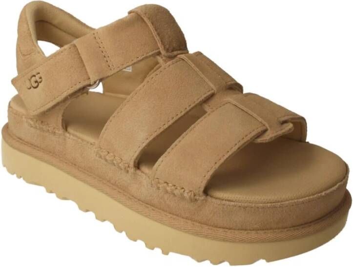 Ugg Flat Sandals Beige Dames