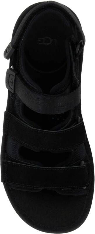 Ugg Flat Sandals Black Dames