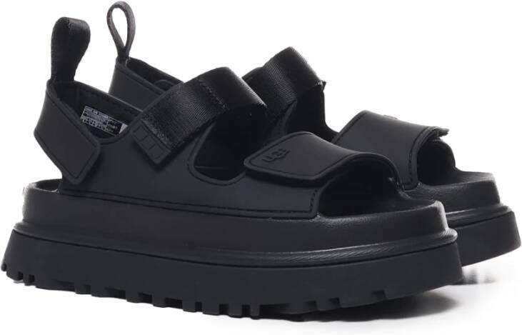 Ugg Flat Sandals Black Dames