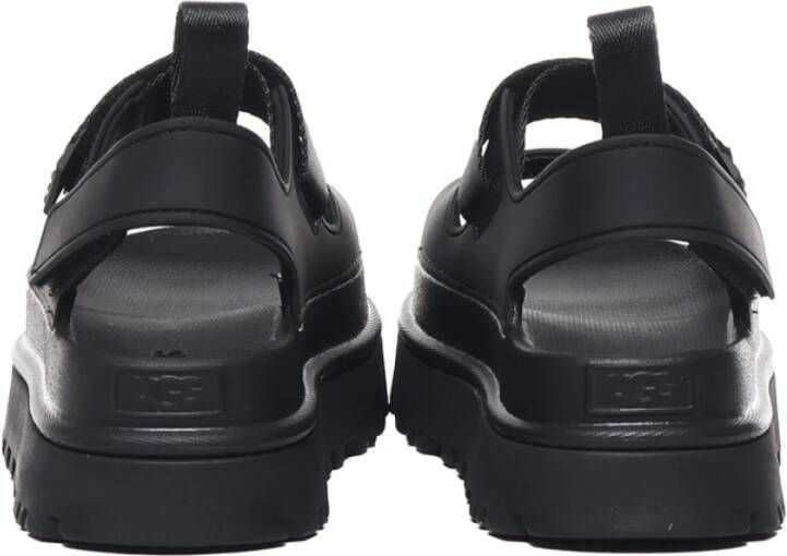 Ugg Flat Sandals Black Dames