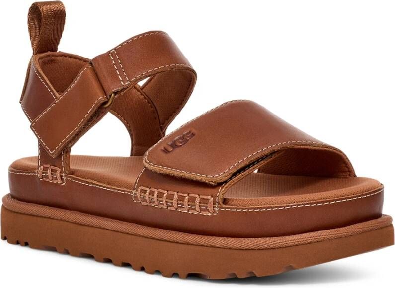 Ugg Flat Sandals Brown Dames