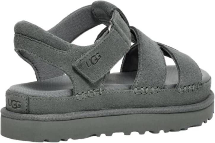 Ugg Flat Sandals Gray Dames