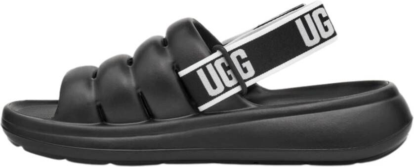 Ugg Flat Sandals Zwart Dames