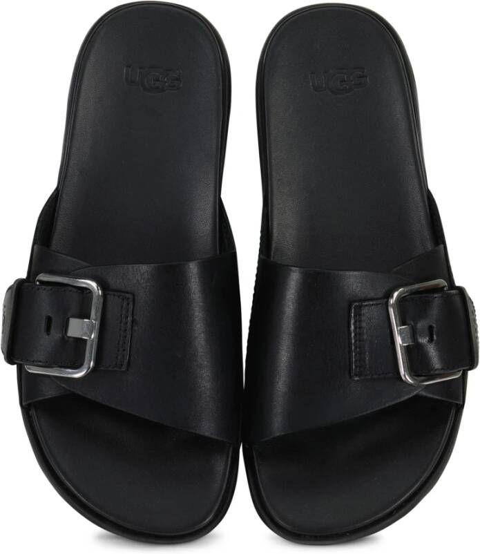 UGG Slippers Dames W Solivan Buckle Slide Maat: 37 Materiaal: Leer Kleur: Zwart - Foto 9