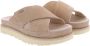 Ugg Goldenstar Cross Slide Sandalen Beige Dames - Thumbnail 4