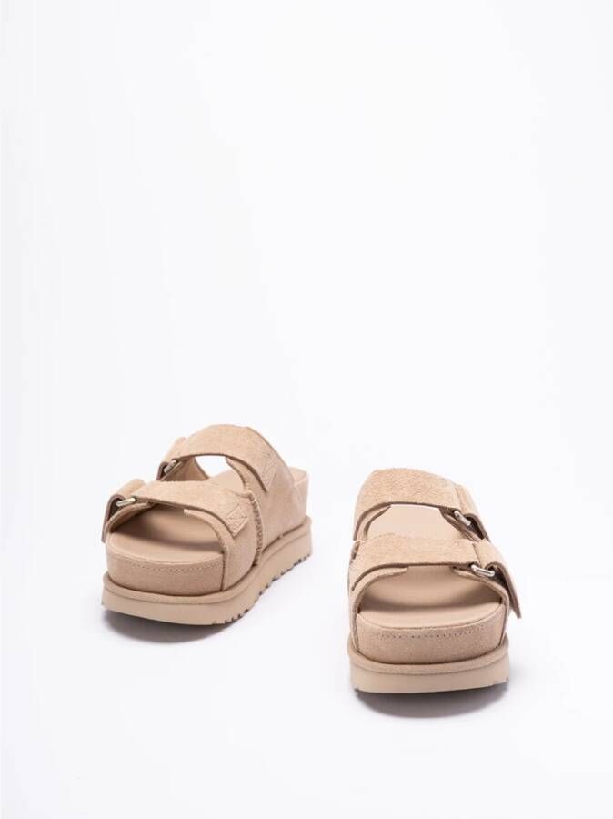 Ugg Nude Suède Dubbele Gesp Sandalen Beige Dames - Foto 4